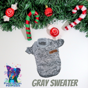 Gray dog sweater